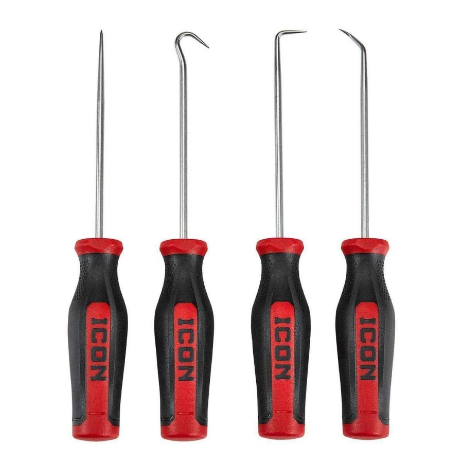 Tools * | Professional Mini Soft Grip Pick And Hook Set, 4 Piece Icon Hot Sale