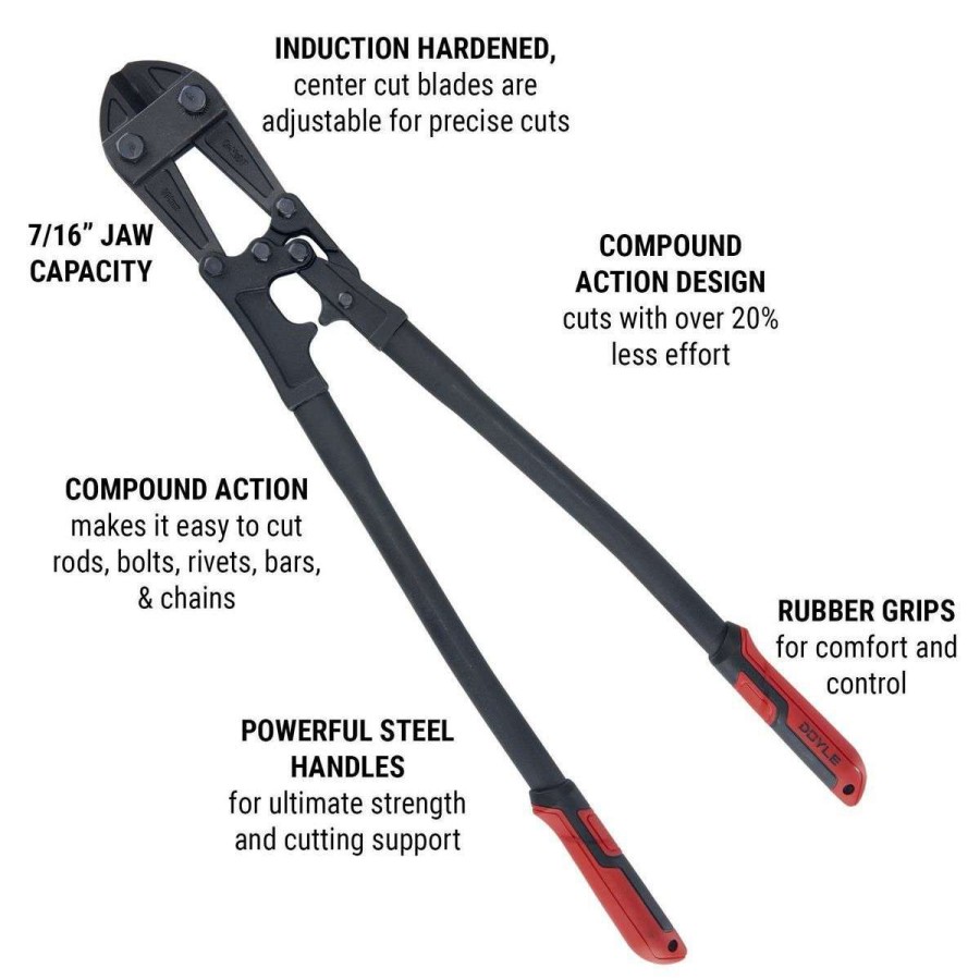 Tools * | 24 In. Compound Bolt Cutter Doyle Hot Sale