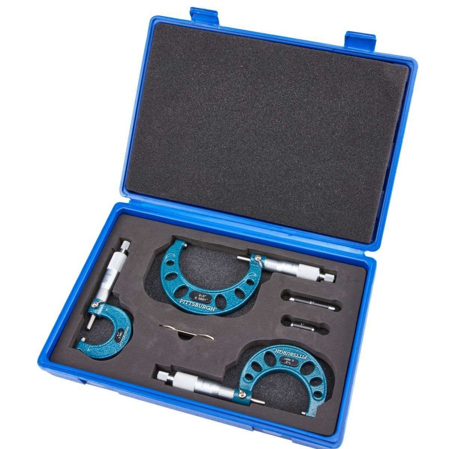 Hand Tool * | Micrometer Set, 3 Piece Pittsburgh Hot Sale