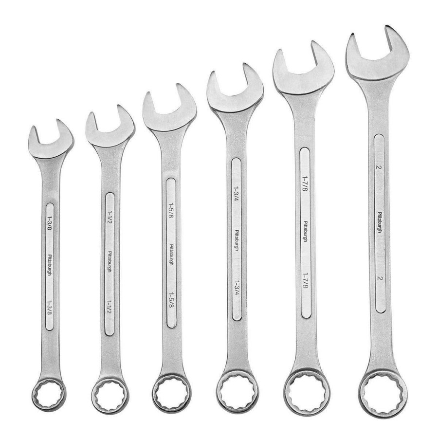 Hand Tool * | Jumbo Sae Combination Wrench Set, 6 Piece Pittsburgh Sale