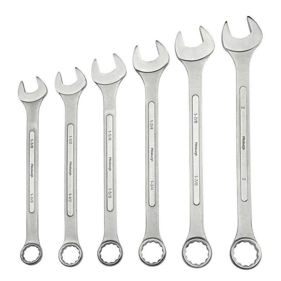 Hand Tool * | Jumbo Sae Combination Wrench Set, 6 Piece Pittsburgh Sale