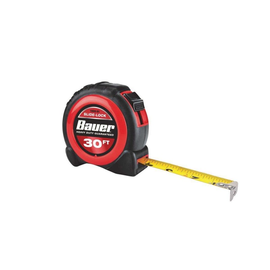 Hand Tool * | 30 Ft. X 1 In. Slide-Lock Tape Measure Bauer Outlet