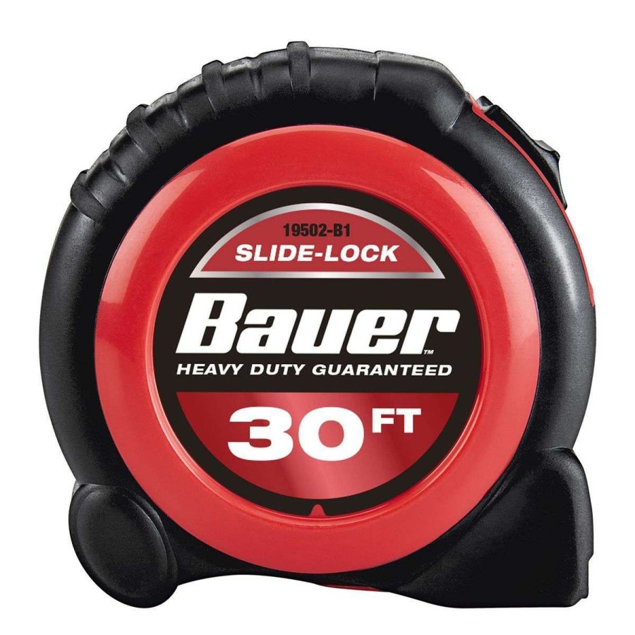 Hand Tool * | 30 Ft. X 1 In. Slide-Lock Tape Measure Bauer Outlet