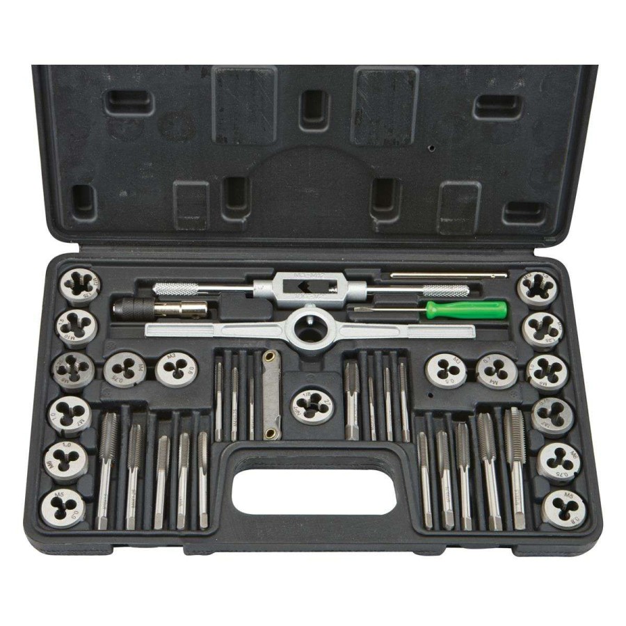 Tools * | Carbon Steel Metric Tap And Die Set, 40 Piece Pittsburgh Hot Sale