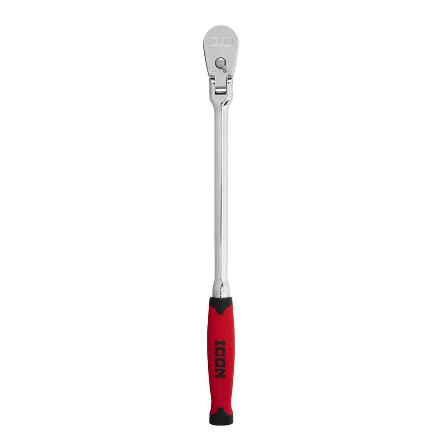 Hand Tool * | 3/8 In. Drive Professional Long Reach Flex Head Ratchet With Comfort Grip Icon Hot Sale