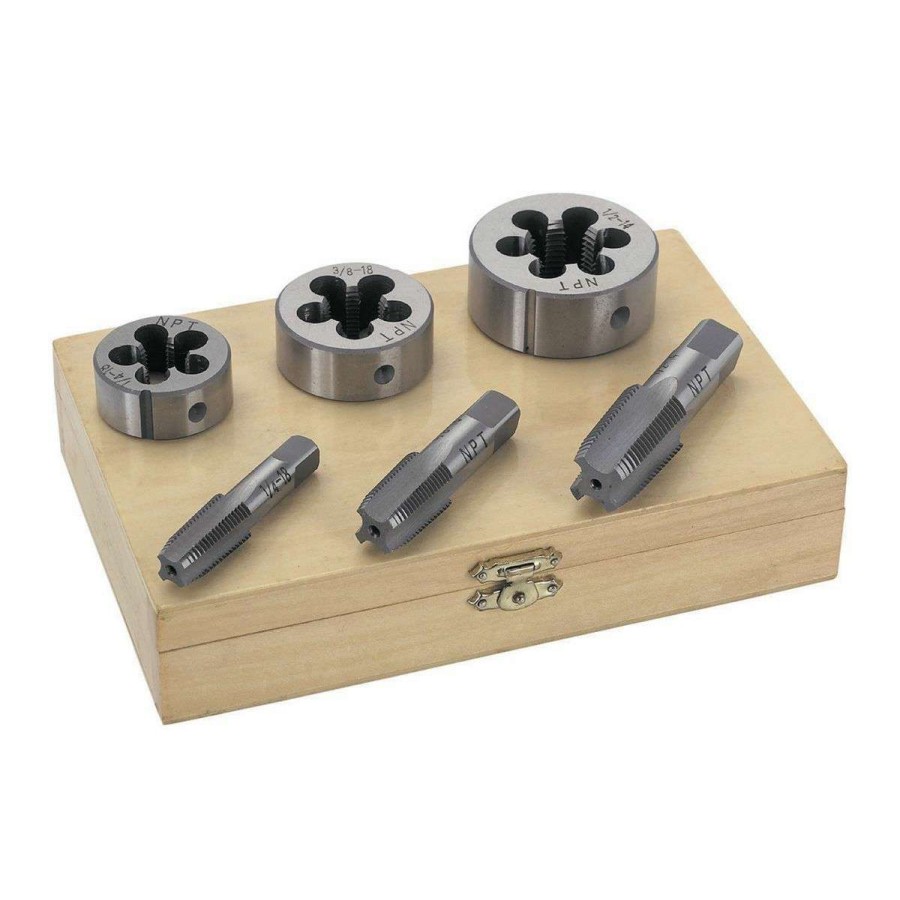 Tools * | Pipe Tap & Die Set, 6 Piece Pittsburgh Wholesale