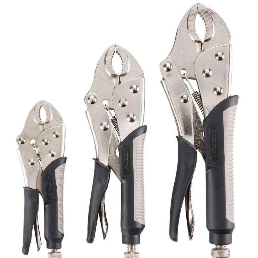 Hand Tool * | Curved Jaw Locking Pliers Set, 3 Piece Pittsburgh Free Delivery